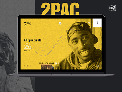 2pac Website Concept 2pac landing page minimal music nigga noise online shop player song ui ux design web