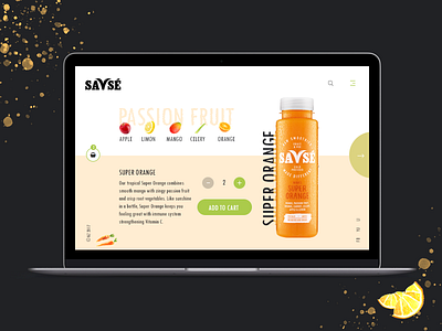 Drink Savsé Smoothies clean ui colors drink food fruit interface juice online shop product redesign ux website