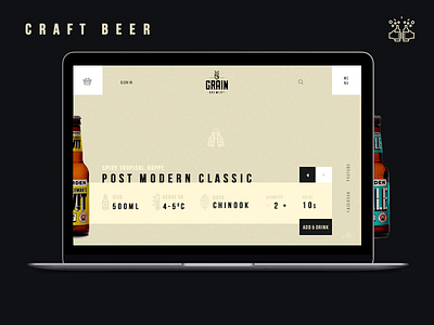 Craft Beer online shop animation beer bottle cheers craft beer eccomerce landing page online shop product ui ux web design