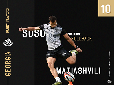 Georgian Rugby | Rugby Player card ui georgia page landing personal player player card rugby sport sport ui ui ux web