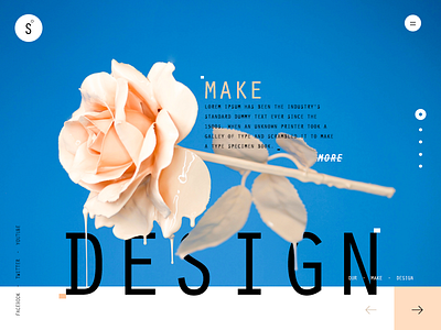 Agency Landing page Design concept agency blue color design flower inspiration landing minimal rose ui ux website