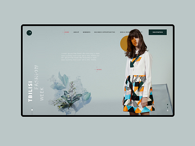 Fashion week color fashion fashion week flower girl interface landing page multiple slider ui ux web