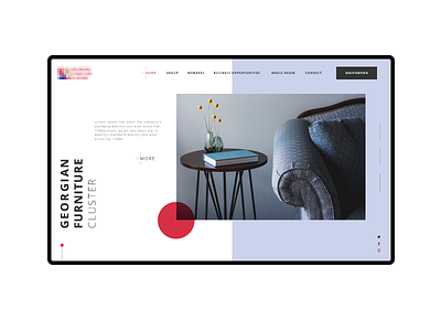 Furniture website concept chair cluster color furniture interface interier landingpage minimal sofa ui ux webdesign