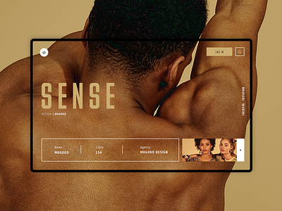 Slider agency chocolate color fashion fonts landing page model slider typography ui ux work page