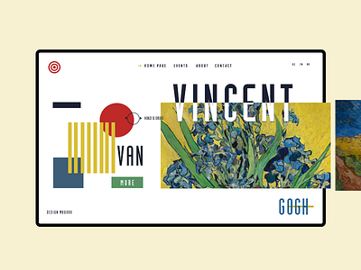 Vincent Van gogh art color landing museum nature shapes slider typography ui ux van gogh vincent van gogh