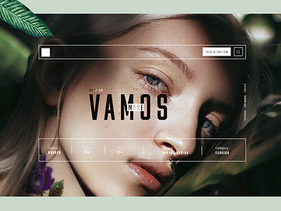 Fashion UI color fashion flower girl landing page lines minimal tatto ui ux vector web