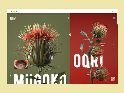 Web Layout UI clean color design flowers landing page layout navigation responsite ui ux web webdesign