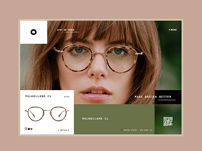Glasses describe page eye eyeglasses glasses minimal online shop product product page ui ux web design