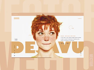 Dejavu Fashion UI | UX brown fashion girl interface landing page layout load minimal typography ui ux web design