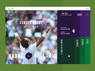 Wimbledon website Redesign djokovic ibm landing layout nadal redesign rolex sport tennis ui ux wimbledon