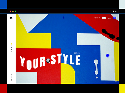 Mondrian Shh color graphics grid lines minimal mondrian portfolio shapes typography ui ux work page