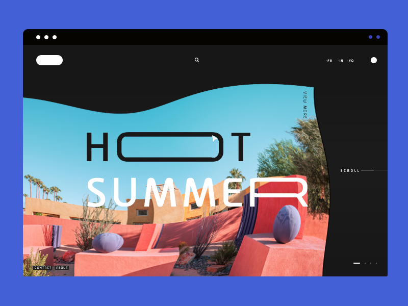 Hot summer scroll effect water effect landing page wave shapes hot summer summer web text effects typography ux ui