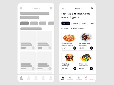 Food Ordering App UI dailyui dailyux design fastfood food food delivery snacks tech ui uidesign ux