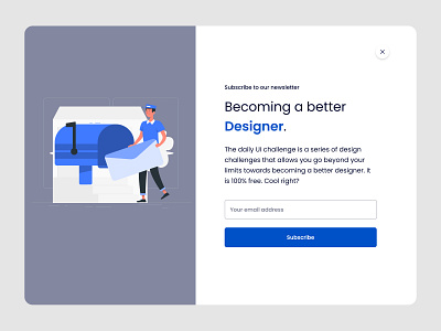 Subscribe to a Newsletter UI Design