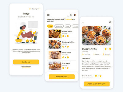 Bakery App Mobile UI design dailyui dailyux design tech ui uidesign ux