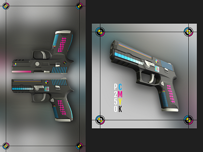 CS:GO Skin CMYK 3d composition design texturing