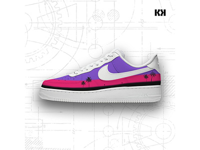 KK: Air Force 1 - Sundown composition design graphic design vector