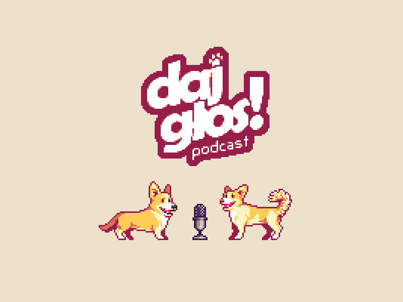 Daj Głos! Podcast - animation animation animation 2d corgi dog dogs logo pixel pixel animation pixel art pixel art animation pixelart pixels