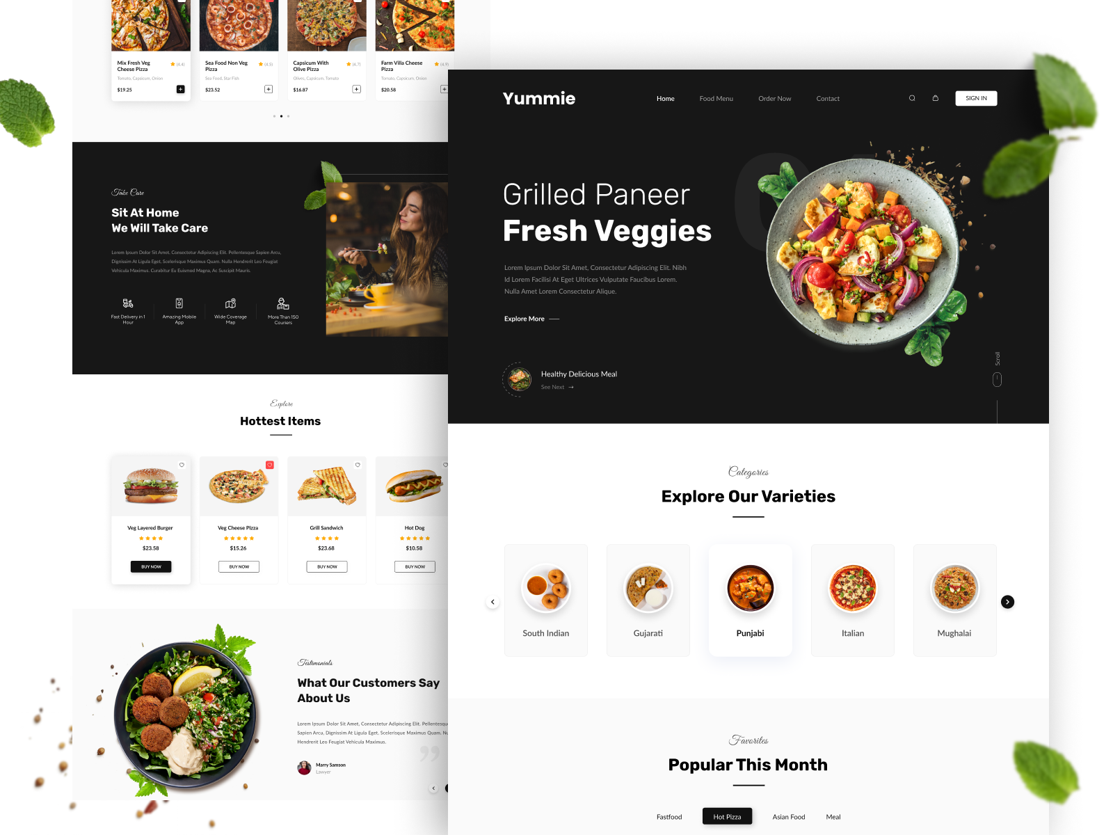 Restaurant Web Page Design By Raxa Vadaliya On Dribbble