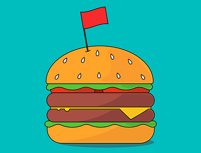 Cheese Burger adobe branding cheeseburger design flatdrawing flaticon graphic design icon illustration ui ux vector