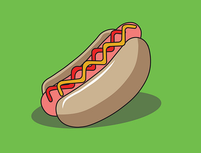 Hot dog adobe design flatdrawing flaticon graphic design hotdog icon illustration ui