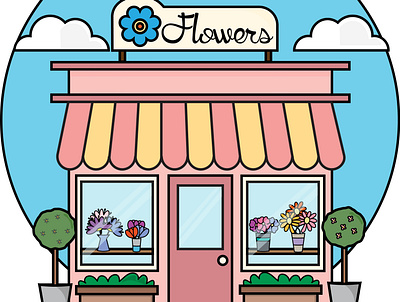 Flower Shop adobe design flatdrawing flaticon graphic design icon illustration