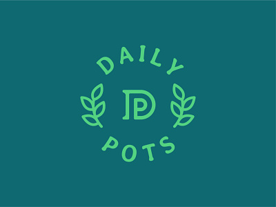 Daily Pots branding clean design cook dietitian dp eco fit food green healthy jar leaf meals monogram nutrition pots reusable sustainability wreath zero waste