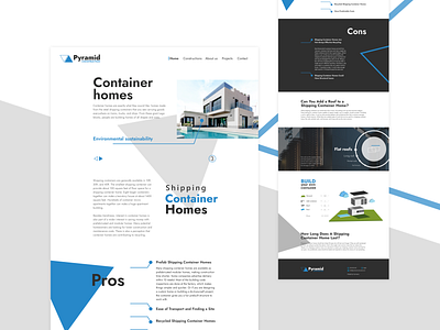 Pyramid, a construction company website appdesign behance css design designer graphicdesign html interface javascript sketch ui userexperience userinterface ux web webdesign webdesigner webdev webdeveloper website