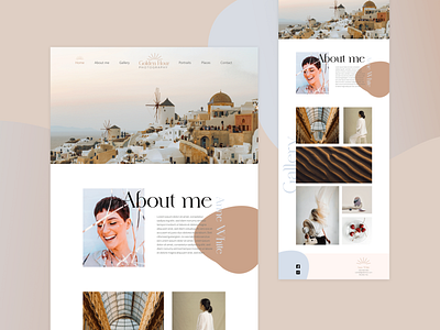 Golden Hour, a photography website appdesign behance css design designer graphicdesign html interface javascript sketch ui userexperience userinterface ux web webdesign webdesigner webdev webdeveloper website