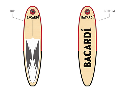 Bacardi Boards branding design logo vector