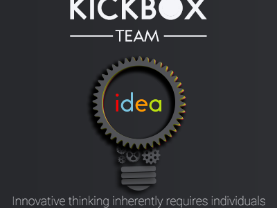 Kickbox branding design logo vector