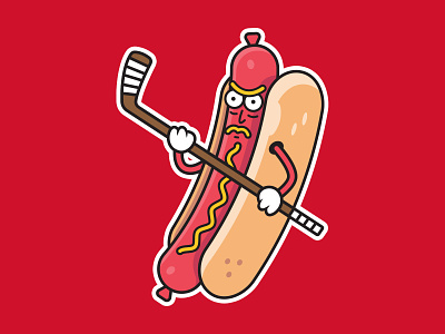 Hotdog Hockey hockey hotdog sports design sports logos