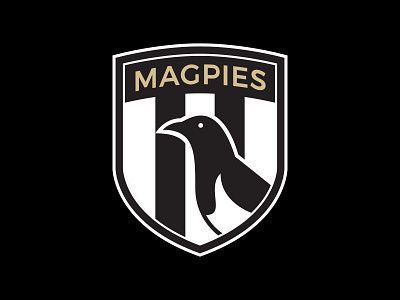 Magpies FC football logo illustration logo sports design sports logos