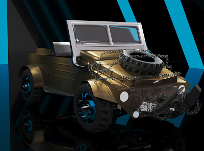 Road King (Jeep) 3d 3ds 3ds max adobe photoshop automotive car design game assets jeep max maya metallic product