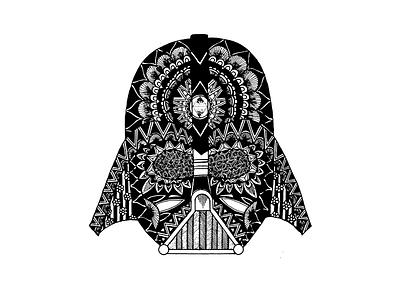 Darth Vader darth illustration mandala vader