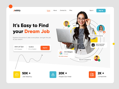 Find Dream Job Landing page