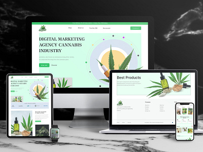 Cannbis Home page branding home page landing page ui