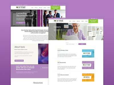 Vyne Corp brand system family of websites flexible systems website