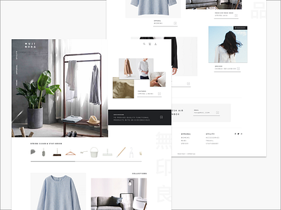 Minimalist UX apparal b2c before and after clothing for fun japanese minimal minimalist minisite modern product ux ux ui website