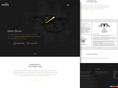 Drone Manufacture drone flat layout minimal responsive technology ui ux website