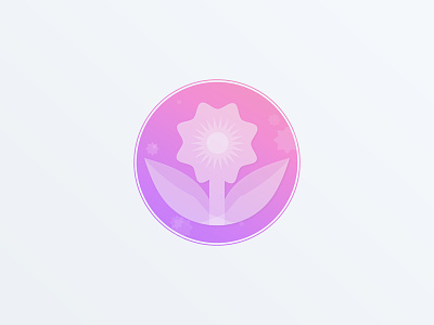 Flower design flat flower icon illustration logo vector