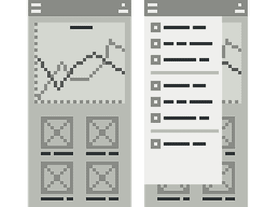 8-bit Wireframing 8 bit grayscale ux ux design wireframe wireframing