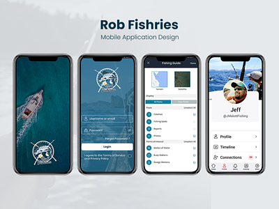 Pro Fishing Application For The Ones Who Love Fishing app application design application development branding front end design graphic design illustration logo ui ux website design