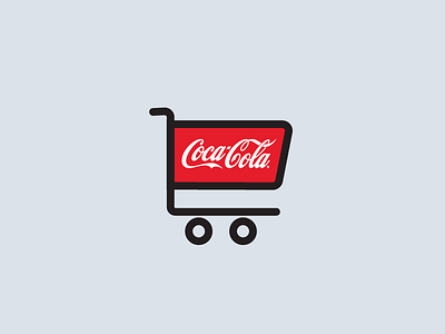 Shopping cart to nowhere coca cola denied illustrator logo shopping
