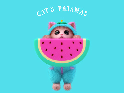Cat's Pajamas 3d animation cat gif graphic design
