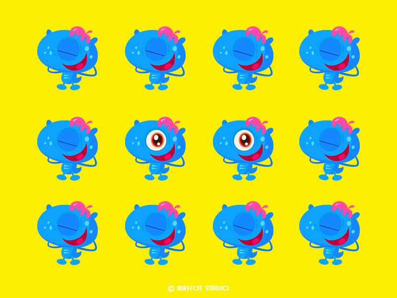 Mascot Monsters animation cute gif illustration kawaii monster spine vector