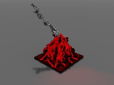 Voxel Volcano 3d cool volcano voxel voxel volcano