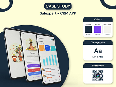 Salexpert - CRM App UI, Case Study and Prototype app branding design figma graphic design illustration logo ui ux vector xd
