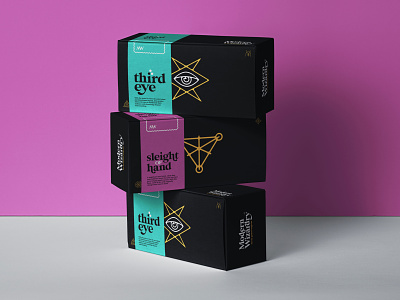 Modern Wizardry™ branding design design challenge logo magician occult packaging tote wizard