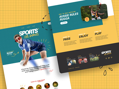 Sports for Dorks© adobexd design design challenge logo rugby sport ui ui ux ux